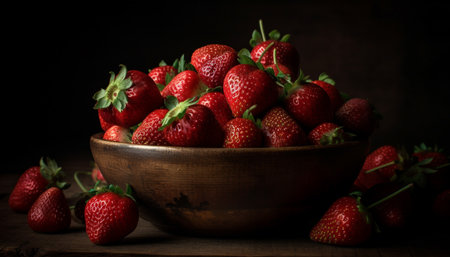 strawberries in a bowlの素材