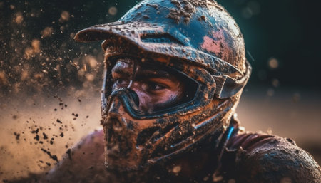 person in maskの素材