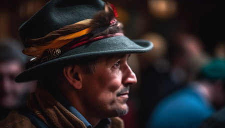 man in a hatの素材