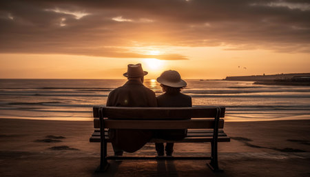 couple at sunsetの素材
