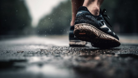 person walking in the waterの素材