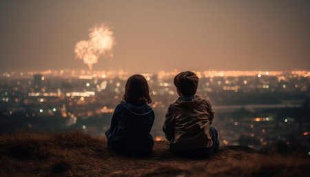 couple at nightの素材