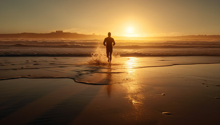 walking on the beachの素材