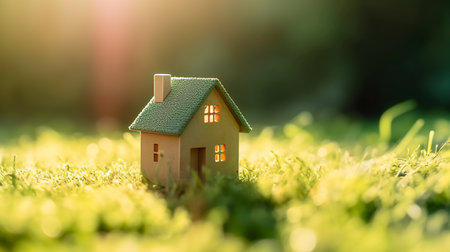 house in the grassの素材