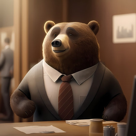 businessman with teddy bearの素材