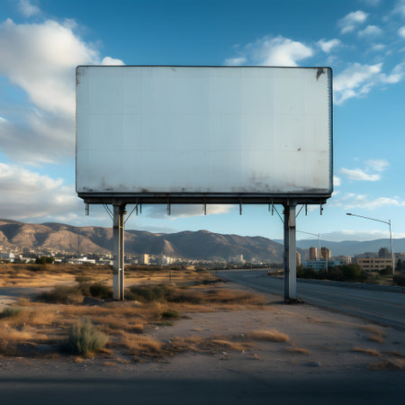 blank billboard in the cityの素材
