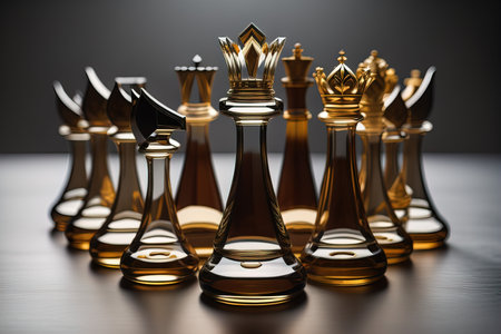 3d golden chessの素材