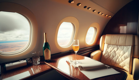 interior of an airplaneの素材