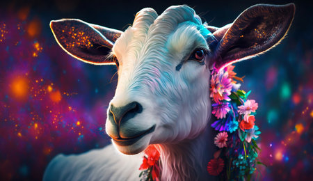 portrait of a goatの素材