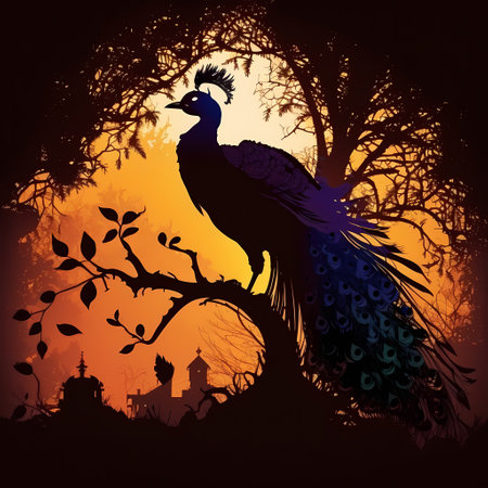silhouette of a birdの素材