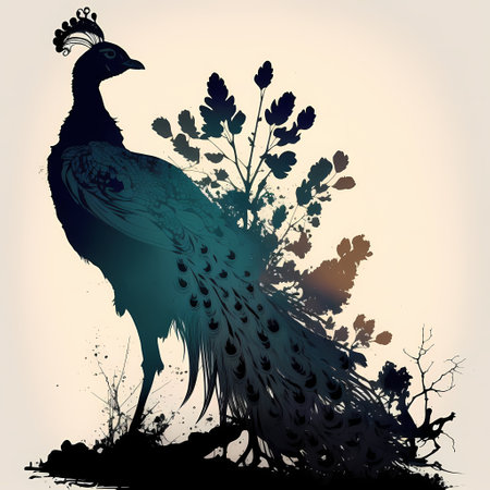 peacock in the nightの素材