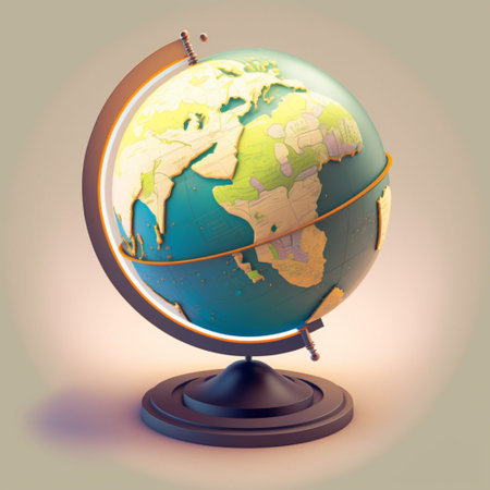 globe isolated on whiteの素材