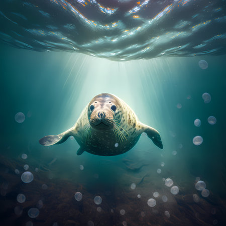 sea turtle swimmingの素材