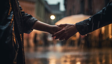 shaking hands with waterの素材