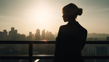 silhouette of a personの素材