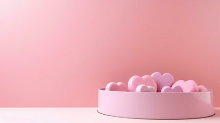 pink box with ribbonの素材