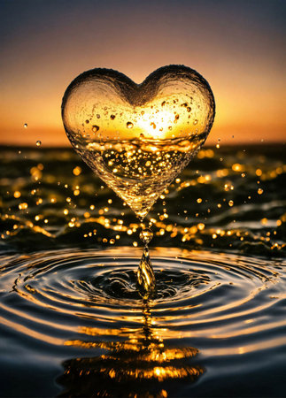 heart in waterの素材