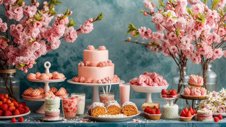 cupcakes with flowersの素材