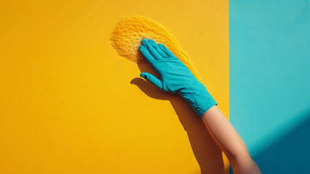 hand with brushの素材