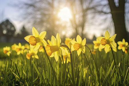daffodils in springの素材