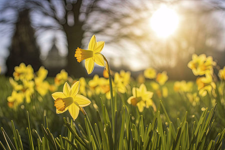 daffodils in springの素材