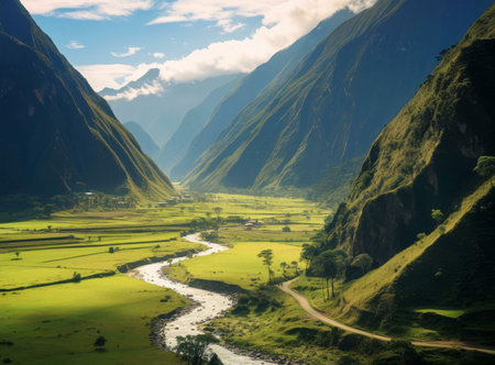 landscape in the mountainsの素材