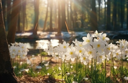 spring in the forestの素材