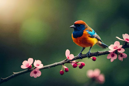 robin on branchの素材