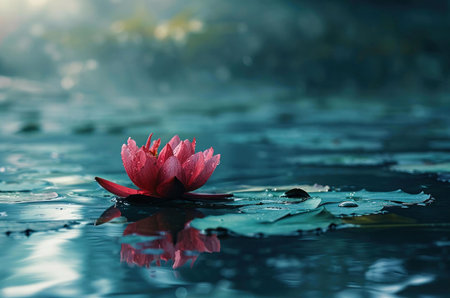 pink water lilyの素材