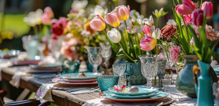 easter table settingの素材