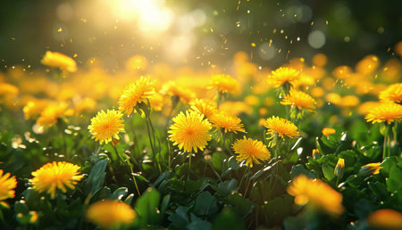 field of yellow flowersの素材