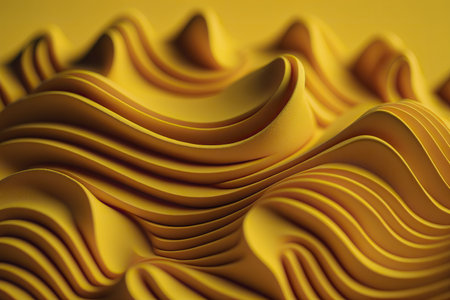 Golden, undulating waves create a visually stunning abstract background.