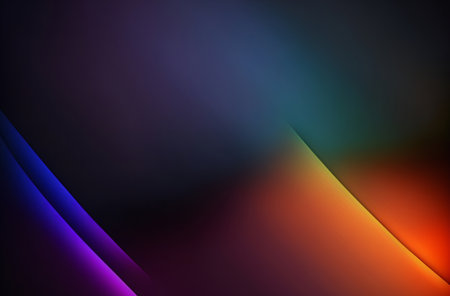 An abstract image with a vibrant gradient background featuring smooth color transitions and distinct...