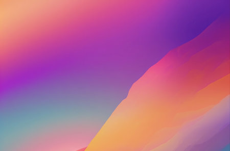A vibrant and smooth abstract gradient background with various pastel colors and textures.の写真素材