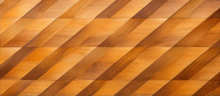 Diagonal wood texture background. Geometric pattern of various shades of brown wood.