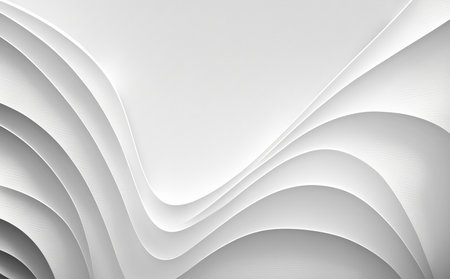 Digital art showcasing grayscale waves, creating an elegant, minimal abstract backgroundの写真素材