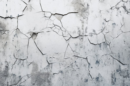 Abstract background image of a cracked white wall. The texture shows signs of age and weathering.