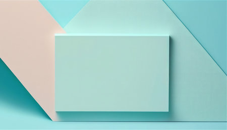 Abstract image featuring pastel geometric shapes. Minimalist design with light blue and peach tones.