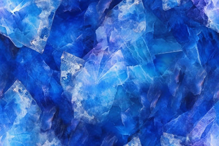 A captivating abstract image featuring a mesmerizing texture of blue ice crystals. Shades of sapphire and azure create a stunning visual symphony.の写真素材