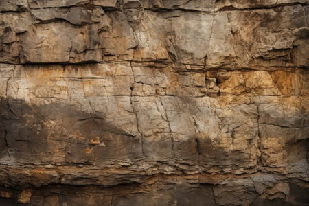 Close-up view of a rugged rock face, showing its intricate texture and varied colors.