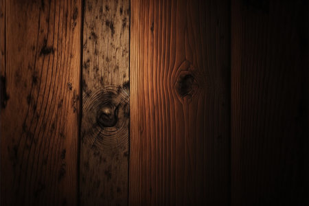 Dark brown wooden texture background image. Rustic wooden planks. Weathered, old and aged surface.の写真素材