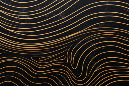 Elegant black marble background with golden swirls. Perfect for modern designs.