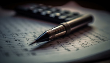A close-up photo of a pen laying on a sheet of music.