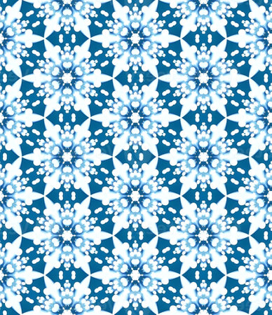 Elegant blue and white snowflake mandala pattern. Perfect for winter holidays or any design project.