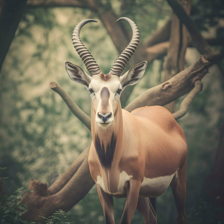 Stunning portrait of a sable antelope