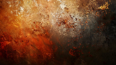 Abstract fiery texture with dark brown and orange tones. Grunge and artistic background.
