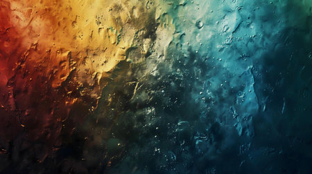 Intense color blend of orange and teal creating a cosmic, abstract texture.