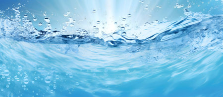 Image of pristine water, showing its purity and texture.の写真素材