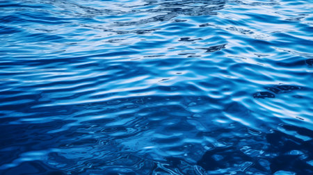 Stunning image of calm blue ocean water. Peaceful waves create a mesmerizing texture.