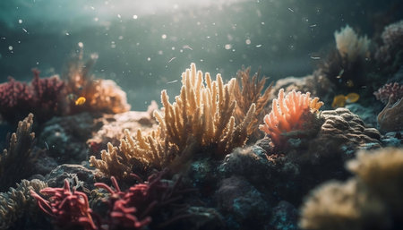 Stunning underwater coral reef scene.の写真素材